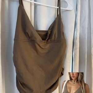 Brown Spaghetti Strap Top